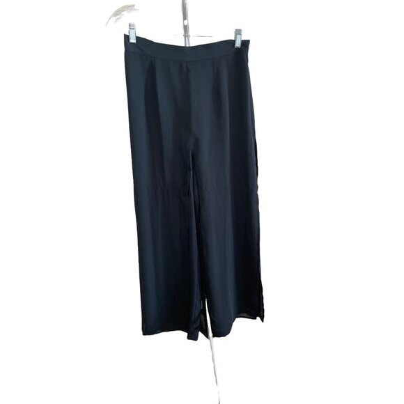 Moda Petite Black Wide-Leg Pants - Picture 1 of 11